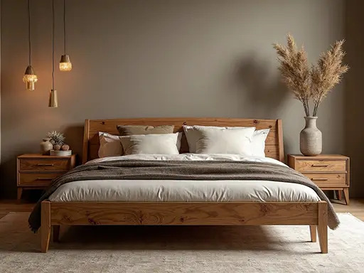 Lits en teck artisanal